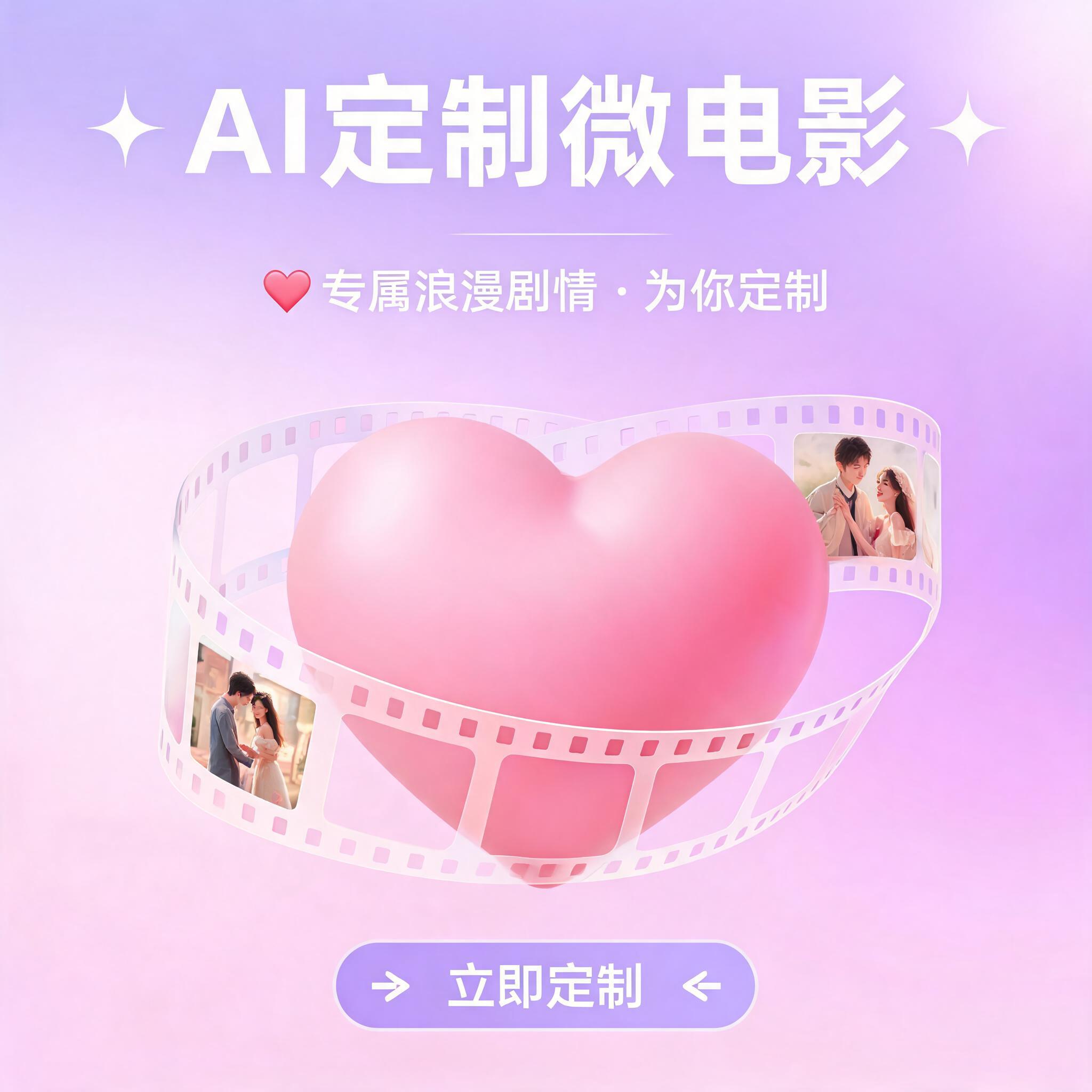 AI 定制微电影告白求婚婚礼视短视频制作