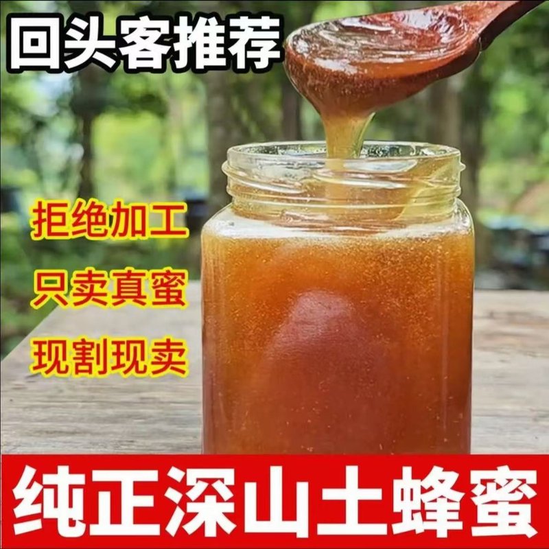支持试吃深山农家天然纯正百花土蜂蜜自产自销