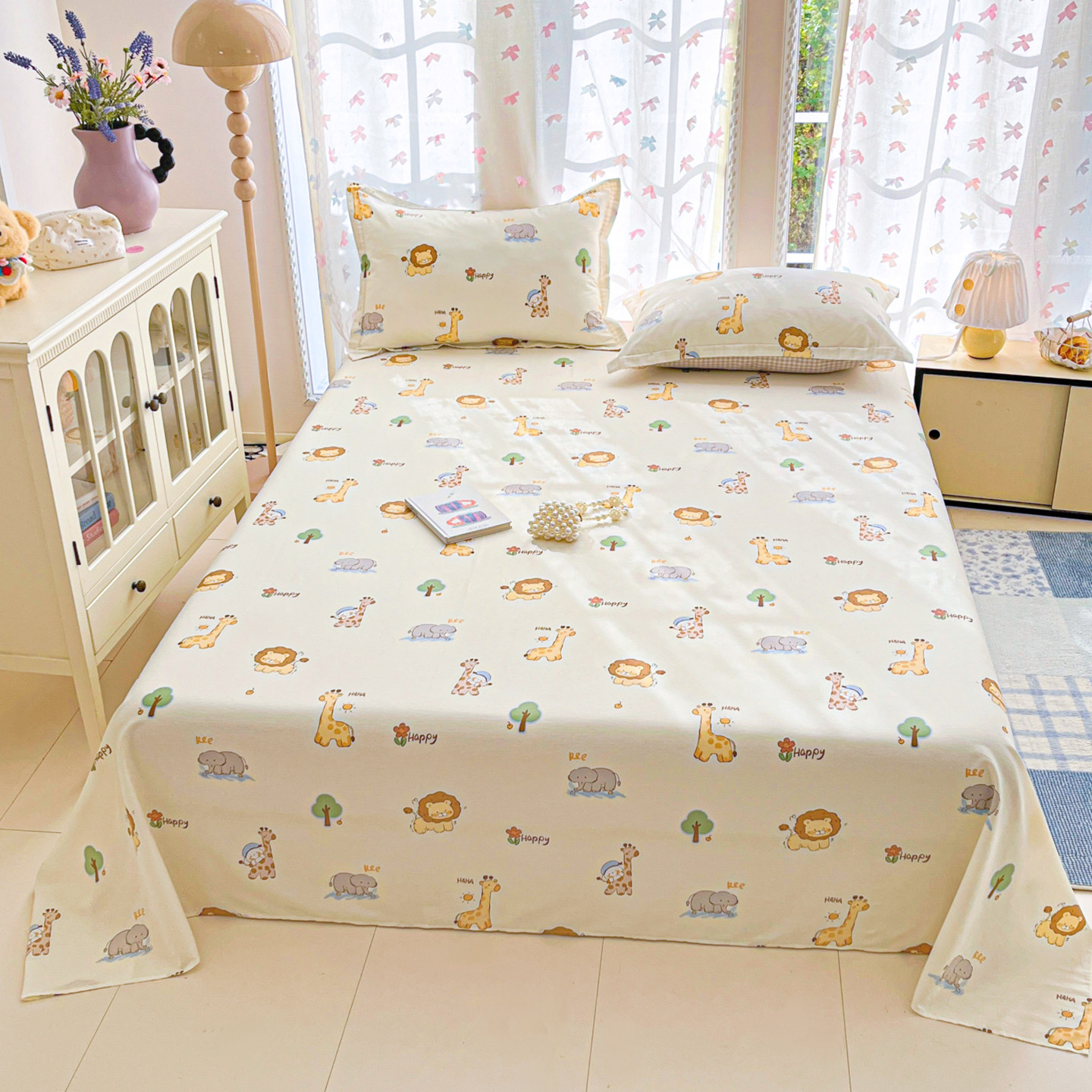 纯棉床单单件100全棉儿童卡通1.8米双人加厚床品宿舍单人床被单,床上用品,床单,淘宝优惠券,粉丝福利购,淘宝优惠卷