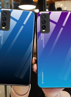 适用vivoy30手机壳钢化玻璃vivo保护y30g硅胶套y30标准版镜头全包V2034A防摔青紫色2036软壳男viv0女个性创意