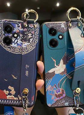 适用华为荣耀400手机壳如意腕带honor400pro保护硅胶套DNN一AN00斜挎挂绳可背全包DNP防摔磨砂软壳女新款妈妈