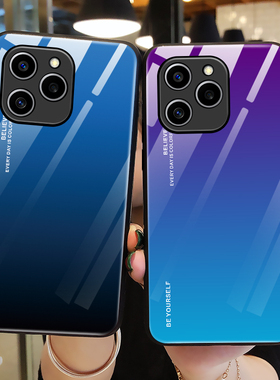 适用华为荣耀60se手机壳钢化玻璃60es保护5G硅胶套honor全包摄像头GIA一AN00防摔青紫色se5g软壳男6OSE女创意