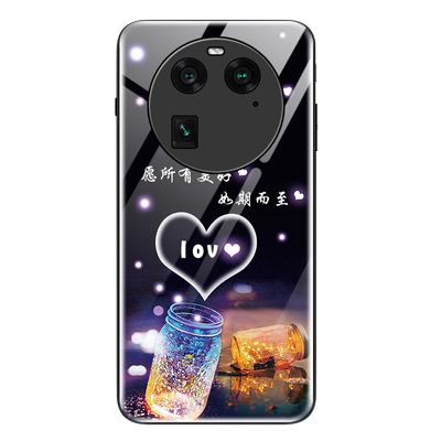 玻璃手机壳适用oppofindx6