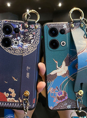 适用oppoA6手机壳如意腕带oppo保护A6硅胶套5G斜挎挂绳全包PLS120防摔opa6磨砂软65g背带oppopls女新款高颜值