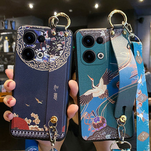 适用oppoA6手机壳如意腕带oppo保护A6硅胶套5G斜挎挂绳全包PLS120防摔opa6磨砂软65g背带oppopls女新款高颜值