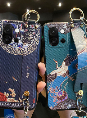 适用oppoK12s手机壳如意腕带oppo保护硅胶套K12s镜头全包PLD110防摔斜挎挂绳5g磨砂软壳0pp0女新款可背带妈妈