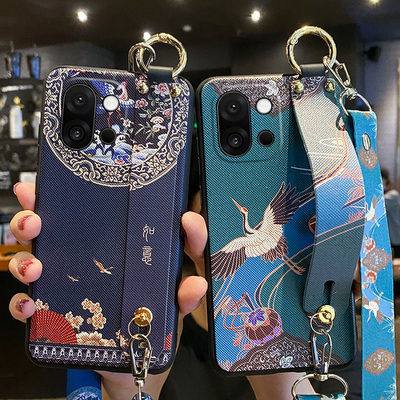 适用oppoK12s手机壳斜挎挂绳