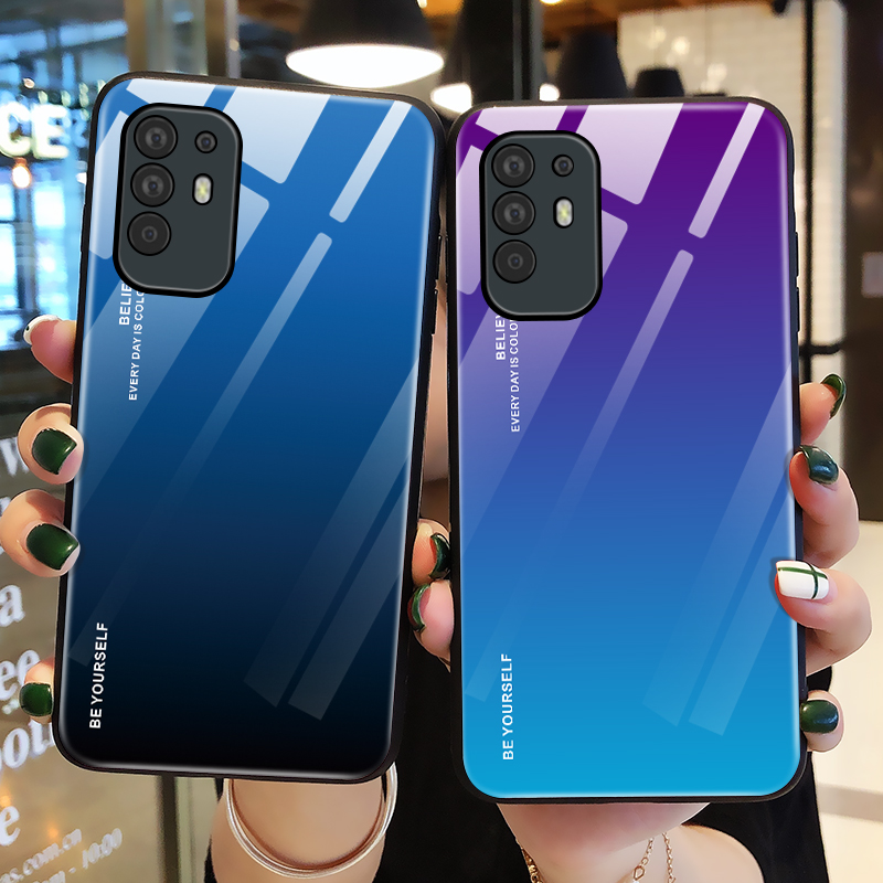 适用opporeno5z手机壳玻璃opporeno5k硅胶oppo reno5k保护套全包ren05k防摔青紫色ins风软壳男oopp女个性创意 3C数码配件 手机保护套/壳 原图主图