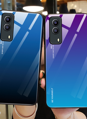适用vivoT1x手机壳钢化玻璃vivo保护硅胶套T1x全包T1防摔ins风青紫色5G软壳V2123A女vovit步步高vovot外x5g男