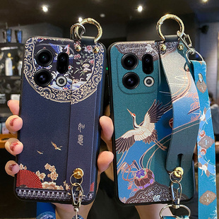 适用oppofindx9手机壳如意oppo腕带findx9pro保护硅胶套PLJ110斜挎挂绳PLG全包防摔find磨砂x9软p女oppox新款