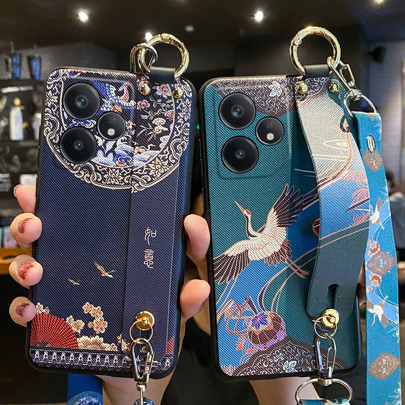 适用真我neo7手机壳硅胶斜挎挂绳