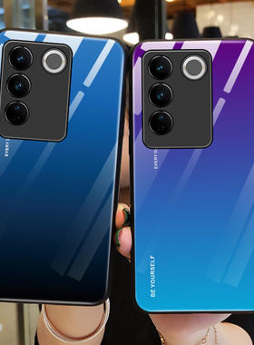 适用vivos16手机壳钢化玻璃vivo保护S16e硅胶套s16pro全包5G防摔V2244A青紫色2245软壳2239步步高s165g男女款