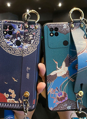 适用红米10A手机壳如意腕带小米10A保护硅胶套redmi斜挎挂绳全包防摔1OA外220233L2C磨砂软女新款十a10可背带