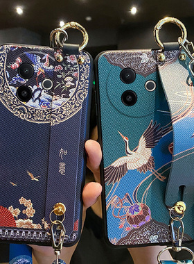 适用vivoy300i手机壳如意腕带vivo保护y300i硅胶套镜头全包V2444A防摔斜挎挂绳vovi软壳女新款高颜值丫可背带