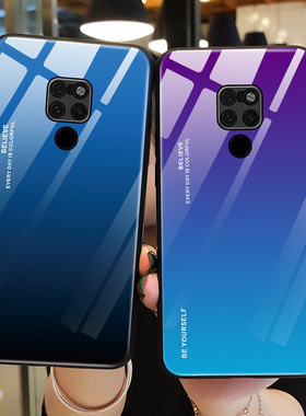 适用华为mate20手机壳玻璃mate20pro保护硅胶套mate20x全包mt20防摔青紫色ins风软壳HMA一AL00男EVR女LYA创意