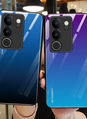 适用vivos17手机壳玻璃vivo保护S17pro硅胶套S17E全包防摔青紫色5G创意V2283A软壳2285女viv0S男vivis步步高p
