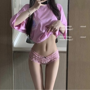 纯欲性感内裤 甜心之约蛋糕花边网纱少女日系波点低腰三角内裤