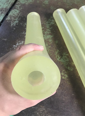实心聚氨酯板圆棒25mm35mm黄色耐磨牛筋板加工 A35A45A50优力胶棒