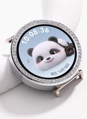 适用于华为gt6保护壳gt5手表仿镶钻镂空watchgt4女款半包保护套新款时尚简约智能手表小表盘41mmPC表壳