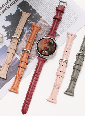 适用华为gt5表带GT6/gt4/3pro手表2e手表带女款watch3pro/2细款Runner22mm真皮GS4小蛮腰GT3荣耀4Pro/magic2