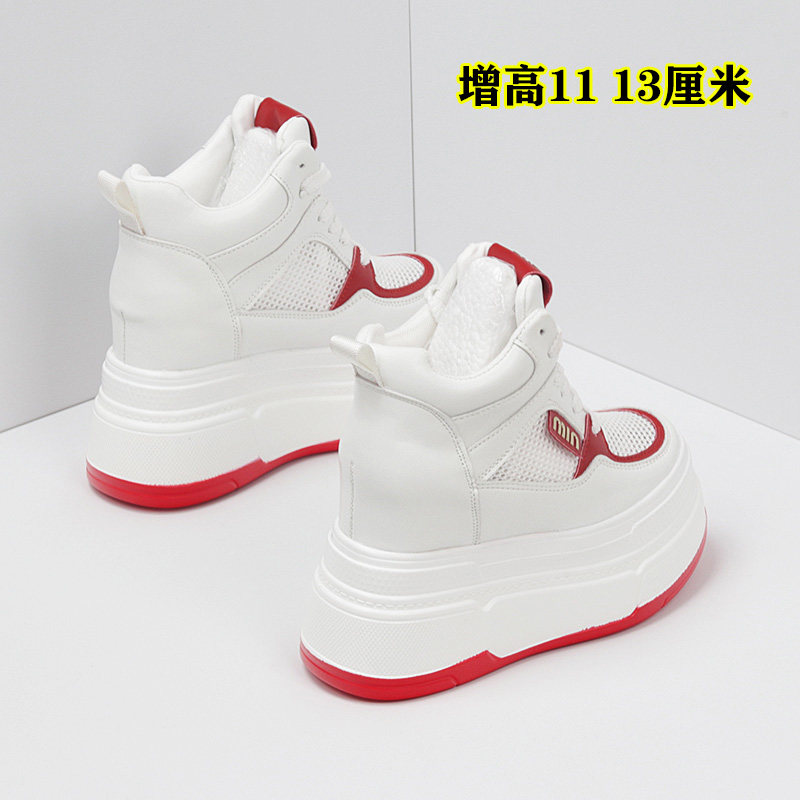 内增高13cm高帮女鞋夏季薄款高帮鞋