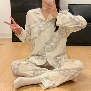 卡通休闲家居服 秋季 新款 云朵棉开衫 双长甜美可爱睡衣女套装
