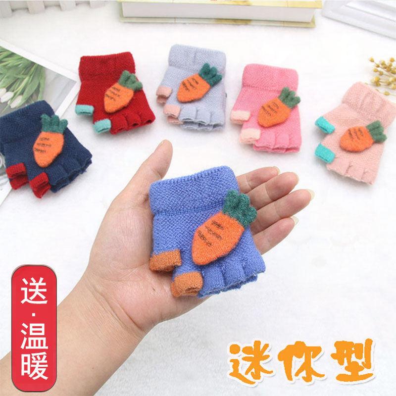 0-3岁小宝宝手套秋冬爬行露指