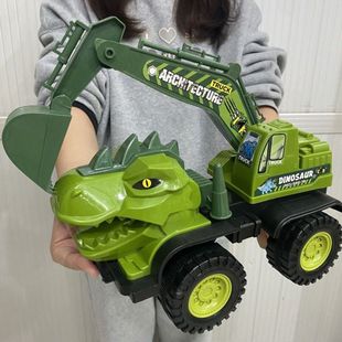 工程车玩具 超大号 37厘米 儿童绿色 霸王三角龙