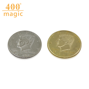 硬币钱币魔术玩具 half 50美分 半美金 近景魔术道具 dollar