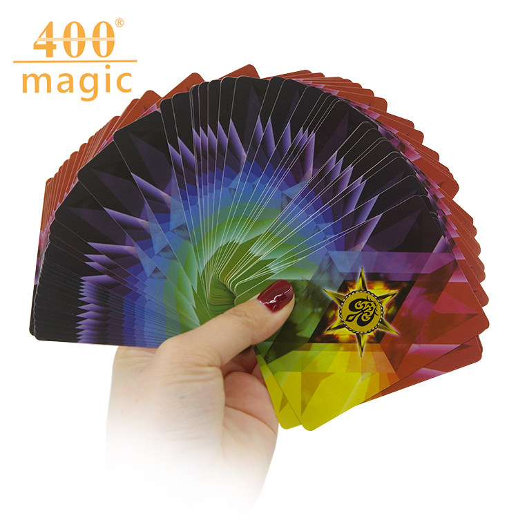 钻石四色牌 彩虹牌 四色扑克 空手出扑克牌 近景魔术 400魔术扑克