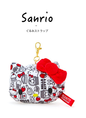 日本hellokitty正版50周年凯蒂猫kt猫公仔玩偶零钱包卡包挂件挂饰