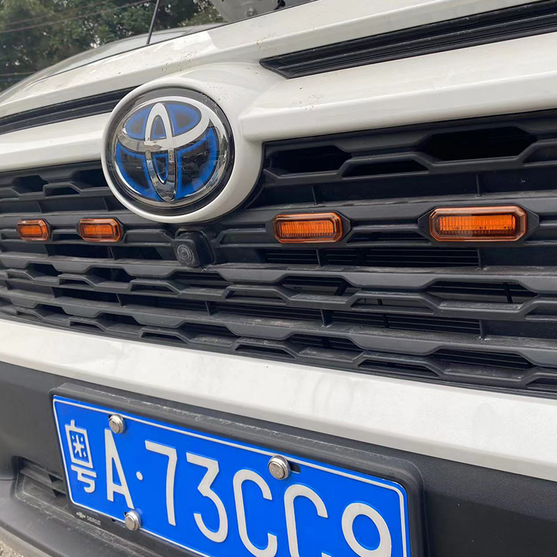 2021款rav4中网灯荣放改装前脸格栅led小黄灯装饰日行警示灯