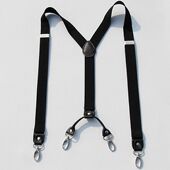 带配饰男女通用吊带夹 豪华商务型吊裤 四夹挂扣背带 英伦风背带夹