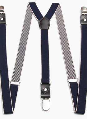 男女通用背带裤背带 英伦风背带夹 吊裤带 弹力织带吊带强力夹潮