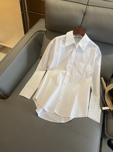 现货 高支 精梳棉 廓形感 纯白 衬衫