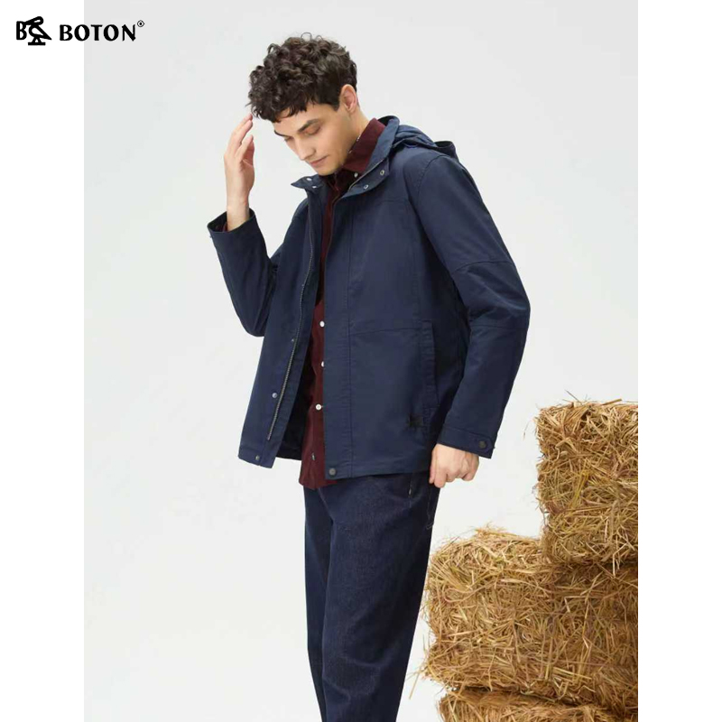 波顿男士夹克连帽外套