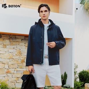 Boton/波顿2026年男士连帽夹克休闲百搭防风外套商务通勤风