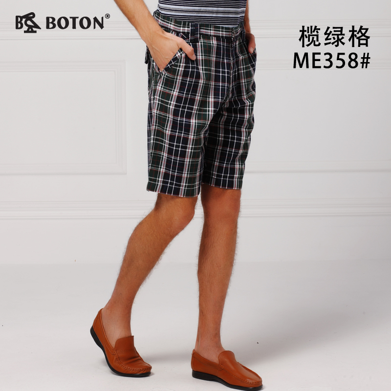 波顿/Boton休闲短裤男商务休闲五分裤直筒裤裤夏季格子短裤ME358|ruв категории Мужская одежда, брюки - от Buy2taobao.com для оказания профессиональной услуги покупки агента Taobao