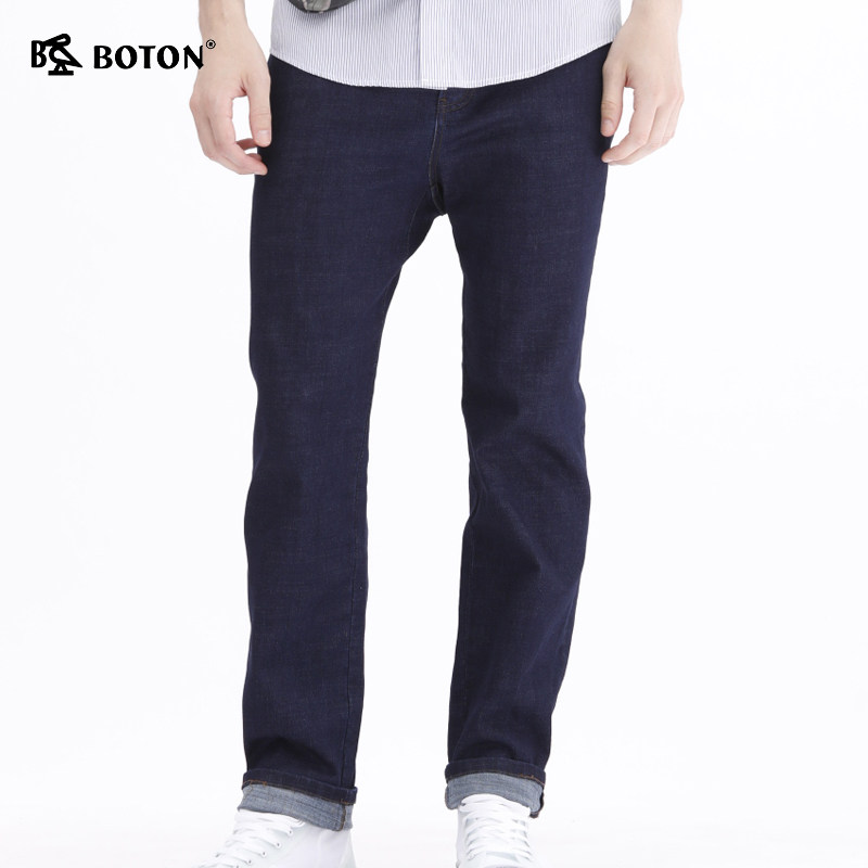 波顿中年男士牛仔裤2024春秋季新款休闲宽松直筒长裤子