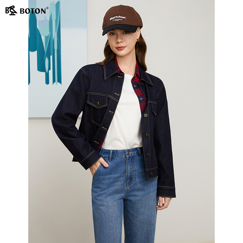 波顿女士短款牛仔外套