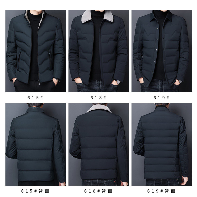 ROMON OFFICIAL DOWN JACKET MENS STAND COLLAR LIGHT CASUAL WINTER CLOTHES THICKENED WARM SLIM DAD TOP JACKET MEN