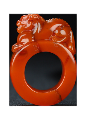 天然戒指蝶逸南红玛瑙