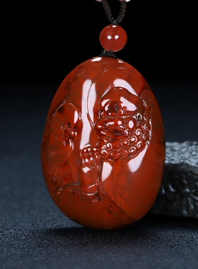 天然凉山南红玛瑙蝶逸男女