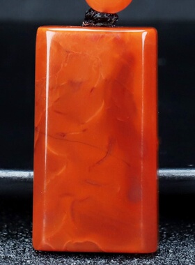 蝶逸凉山原石平安挂件南红玛瑙