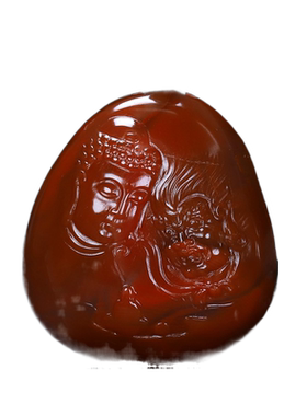 天然凉山南红玛瑙蝶逸男女