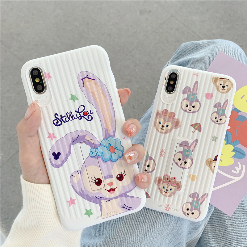 ¿¨Í¨×ÏÉ«ÍÃ×ÓÖ§¼Ü¿Ç8plusÆ»¹ûxÊÖ»ú¿ÇXS Max/XR/iPhoneX/7p/6sÅ®iPhone11Pro¸öÐÔ´´ÒâÈÕº«¹úÈ«°ü±ß·Àˤ±£»¤Ì×