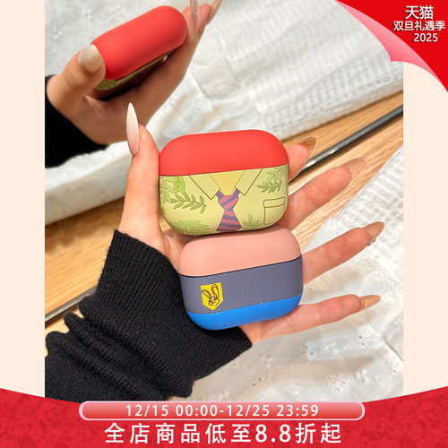 磨砂可爱疯狂动物城朱迪尼克适用于苹果AirPodspro3耳机保护套AirPods pro4新款无线蓝牙3代AirPods1/2情侣款