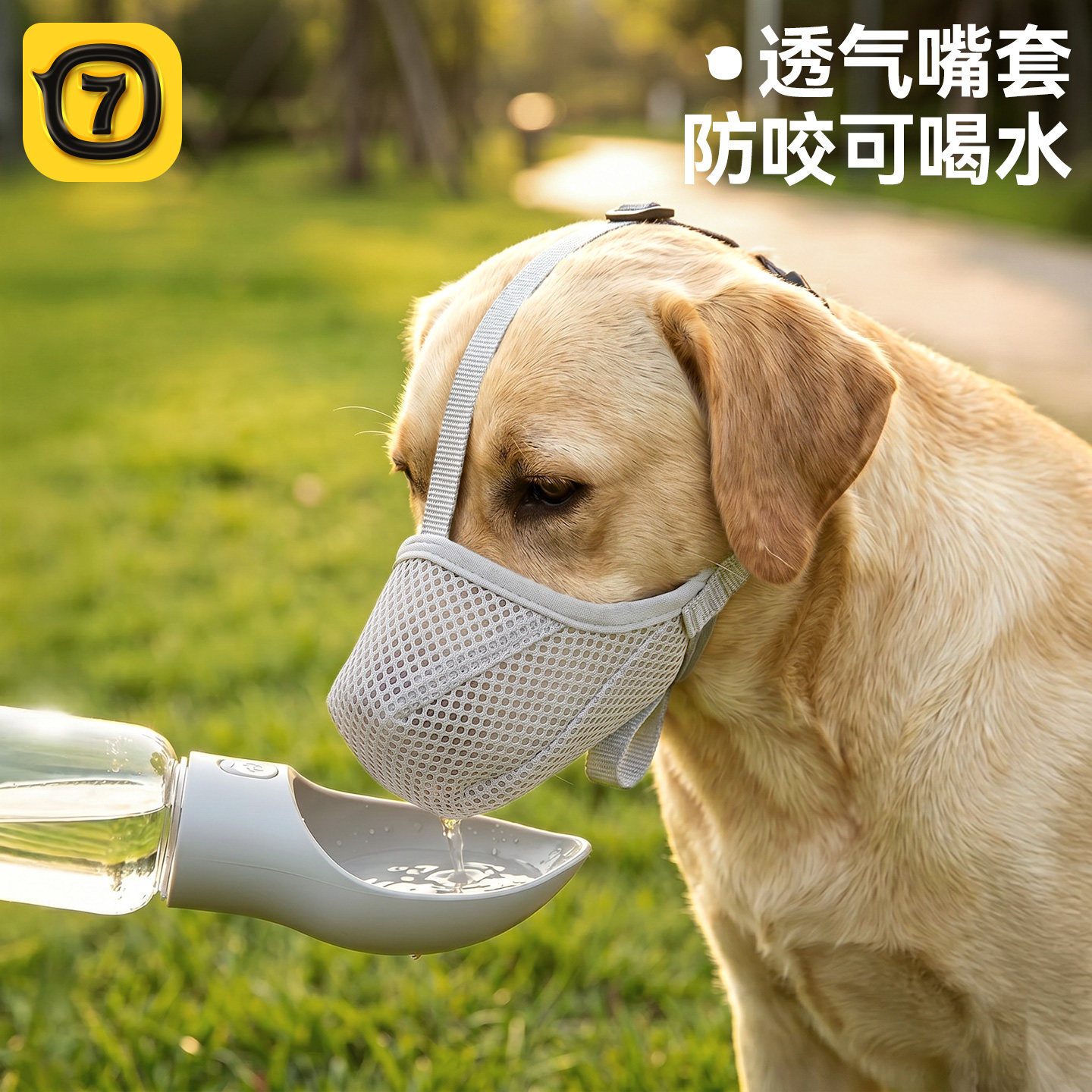 狗狗嘴套防咬防叫乱吃中大型犬拉布拉多金毛边牧专用止吠器可喝水