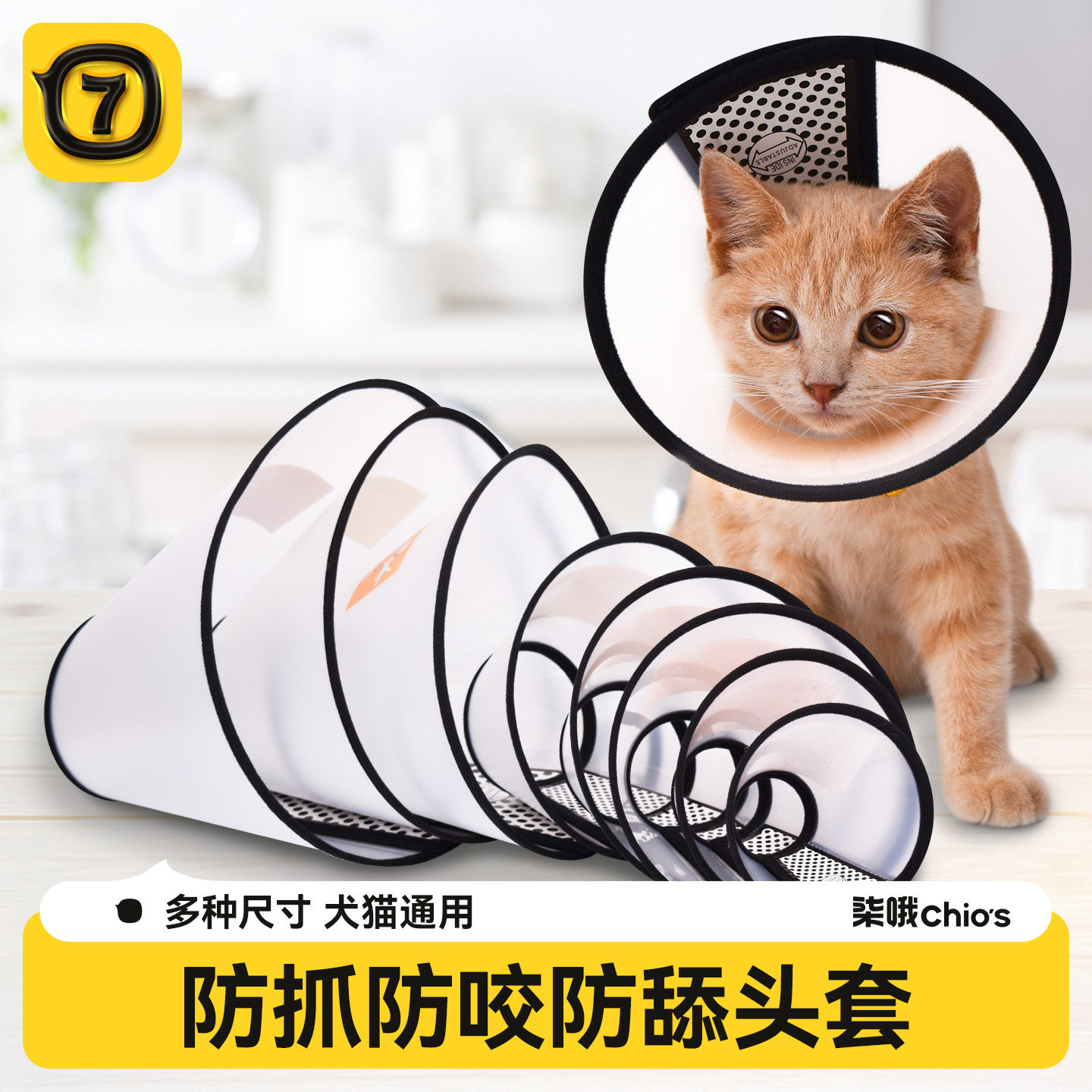 伊丽莎白圈狗狗猫咪沙防水绝育图片