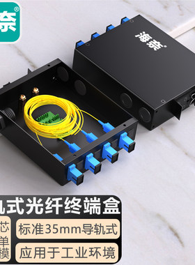海奈工业级导轨式光纤盒